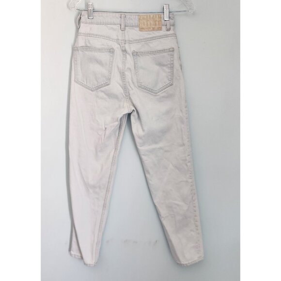 Zara Jeans Join Life Mom Jeans High Waist Tapered Leg Denim Light Blue Sz‎ 00 - Picture 8 of 13
